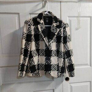 Vintage Alfani Black/white plaid Jacket/blazer Size 10